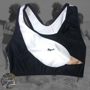 Mia Belle Girls Swan Swim Top - Size 6Y/7Y